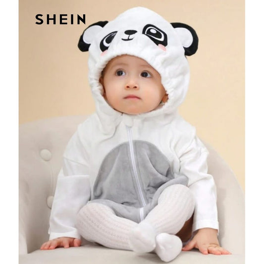 Body sin mangas con capucha para bebé niño con diseño lindo de panda.