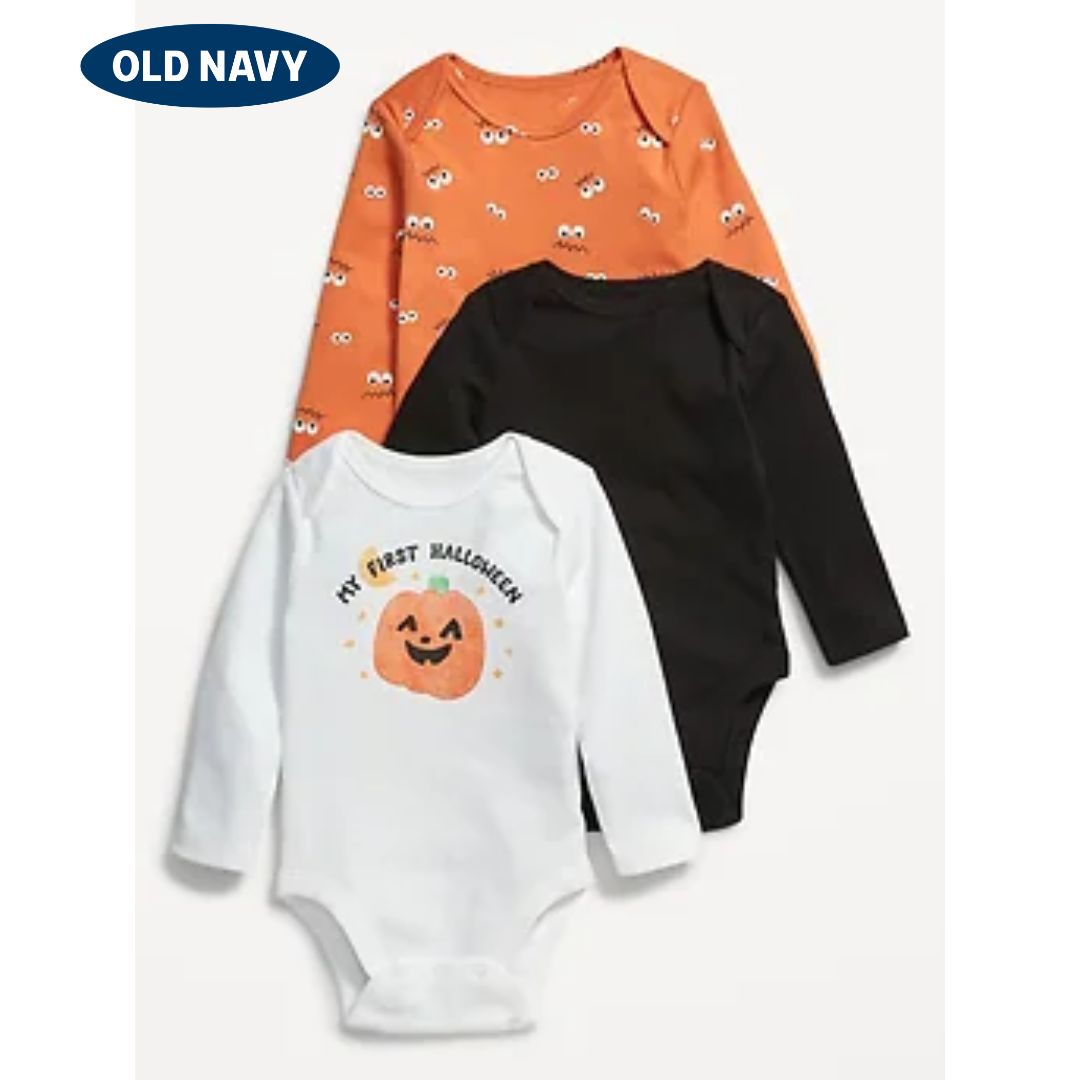 Pack Old Navy de 3 Bodys de Halloween.