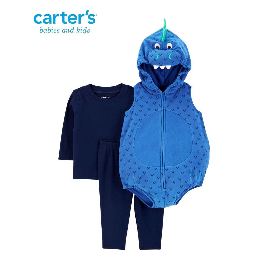 Conjunto Disfraz Bebé Niño dragón azul 3 Piezas Carters