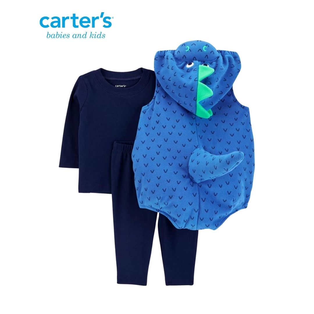 Conjunto Disfraz Bebé Niño dragón azul 3 Piezas Carters