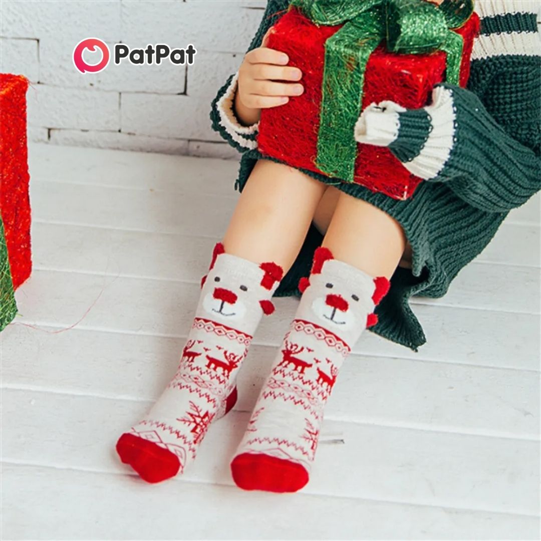 Pack de 3 pares de calcetines navideños.