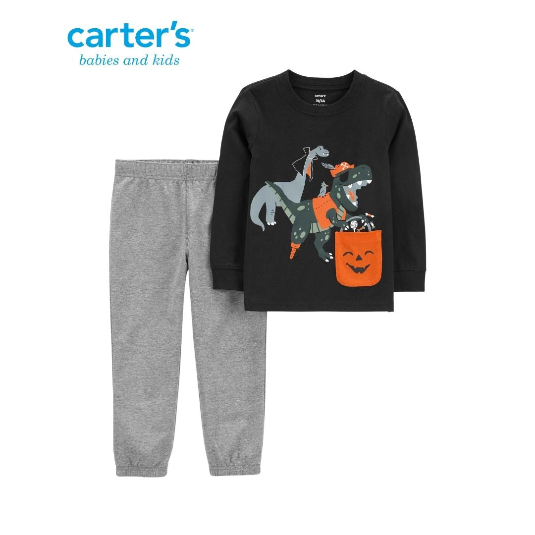 Conjunto de camiseta y pantalón de chándal de Halloween de 2 piezas.