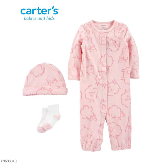 Conjunto De 3 Piezas De Bata Convertible Carter's.